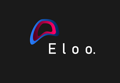 Eloo Logo Concept blue blue and white branding design flat gradient grey icon illustration logo pink shape text typography vector