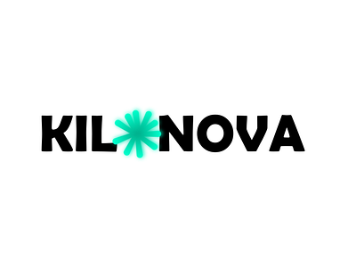 Kilonova design flat gradient icon illustration logo phenomena space typography vector