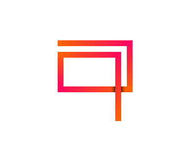 A.P. Monogram design flat gradient icon illustration logo logogram monogram orange pink shadow text text shadow typography vector