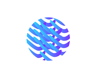 Twist Logo blue branding design flat gradient icon illustration intertwine logo purple twist vector