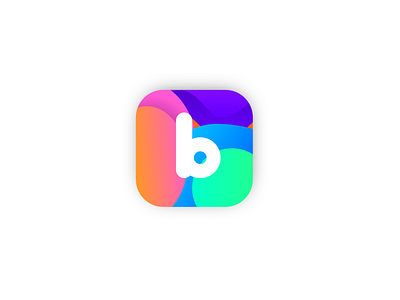 Bunt App Idea app blue colorful design flat german germany gradient green icon illustration logo minimal orange typography vector