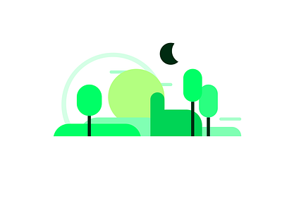 Forest #2 design flat illustration landscape vector