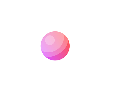 Sphere design flat gradient icon illustration logo vector