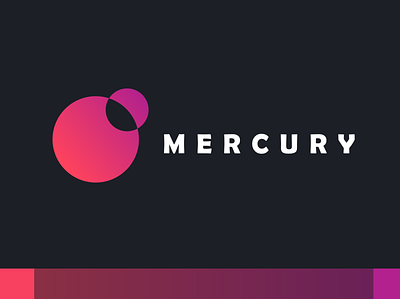 Mercury Development Logo design flat gradient icon illustration logo typography vector