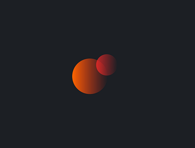 Cosmic design flat gradient icon illustration logo minimal orange red vector