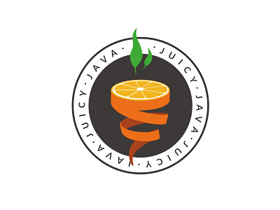Juicy Java - sticker illustration java orange programming sticker
