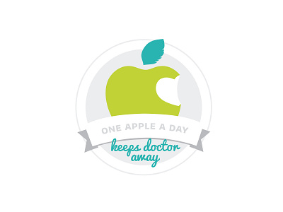 One Apple a Day - sticker apple illustation programing sticker