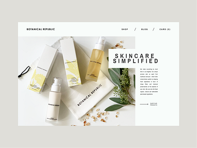 Botanical republic - Landing page