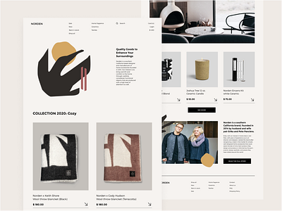 NORDEN branding design ecommerce eshop homepage illustration landing page minimal minimalism promo ui uiux ux website