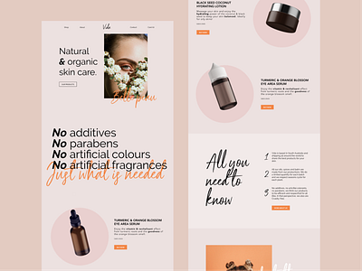 VIDA // Eshop beauty branding design ecommerce editorial elegant eshop homepage landing page minimal promo skincare ui uiux ux website