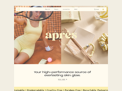 Aprés Beauty - Shopify e-commerce branding design e commerce homepage minimal shopify ui website