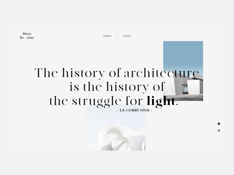 Maia Bo--oker - Architecture studio website animation app branding design homepage landing page studio ui ui design uidaily uidesign uidesigner uiux ux uxdesigner website xd