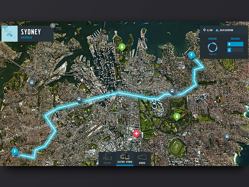 Interactive map by Johan Gunnarsson on Dribbble