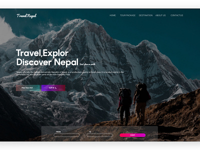Travel_Nepal adobexd dailyui design drawing dribbble dribble front end illustration nepal nepali ui pack webdesigner