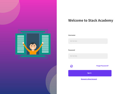 Sign in Form StackAcademy adobexd animation bangalore beginner branding css design dribble html5 illustration logo nearby nepal nepali typography ui ux vector web webdesigner