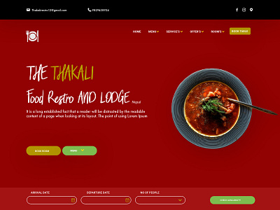 The Thakali Food Restro and Lodge adobexd animation bangalore beginner css design dribbble dribbble best shot dribbble design challenge dribble illustration nepal nepali uidesign ux vector web webdesigner