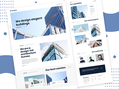 Archisens Architect Agency Landing Page app app concept architectural design branding creative design design agency flat homepage icon landing page logo minimaldesign modern trendy design typography ui uidesign ux website website concept