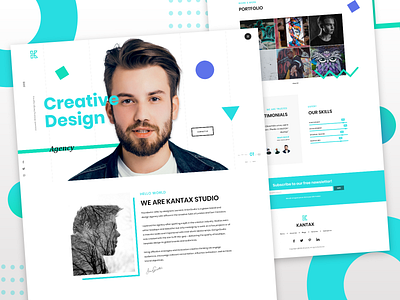 Kantax Creative Design Agency 2018 agency best design branding colorful concept creative design flat gradient color illustration landing page logo minimal typography ui ux web website website concept