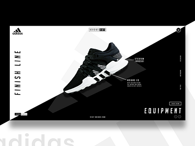 Adidas Equipment Racing ADV 3d adidas adidas originals black and white branding design equipment flat home page product branding product design product page running shoe shoe sneaker typography ui ux web