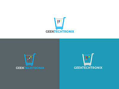 Geektechtronix 01 app blue brand branding clean design ecommerce icon identity illustration illustrator logo mart minimal mobile type ux vector web