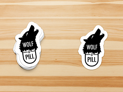 Wolf&Pill adobe illustrator brand identity branding design designer graphic design logo logo designer mock up photoshop stickers wolfandpill wolfpill