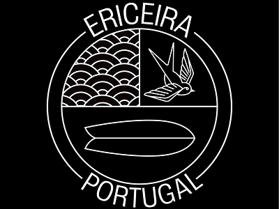 Ericeira Badge Logo badge badge logo badge logo design beach beach logo bird brand branding designer emblem graphic design graphic designer identity design identity designer surf surf logo swallow