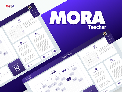 Mora Teacher Dashboard UI UX branding cartoon comic design graphic design illustration logo minimalistic ui ux vector