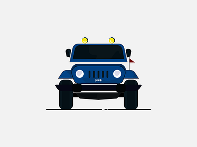 Jeep 4x4 4x4 custom design flat illustration jeep minimalistic vector wrangler