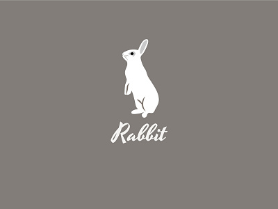 rabbit graphic design illistration logo rabbit random