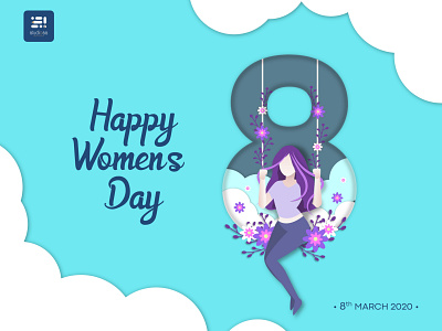HappyWomen's Day 2020 creative dribbble best shot grapicdesign happy happywomensday illustration sahillalani slstudioss vector womansday