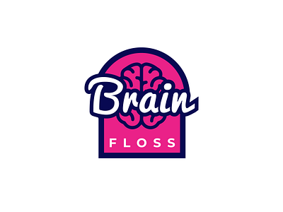 BrainFloss Logo branding flat logo minimal vector web