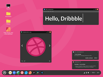 Hello, Dribbble! affinity hello dribbble icon tablet ui