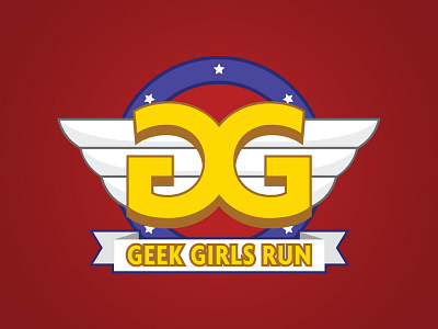 Geek Girls Run branding design icon illustration logo type typography vector