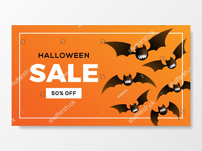 halloween sale bat banner orange background vector autumn background banner bat black celebration dark fear halloween helloween holiday horror illustration night on orange sale scary spooky trickortreat