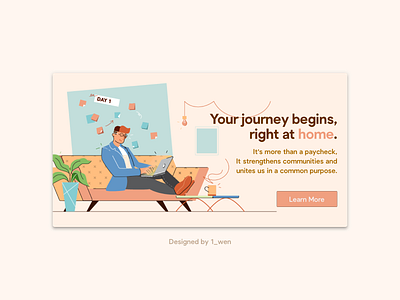 Remote Employee Onboarding Banner covid19 illustration ui