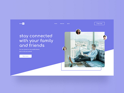 Groupnet - Social Network app design clean design ui ux web