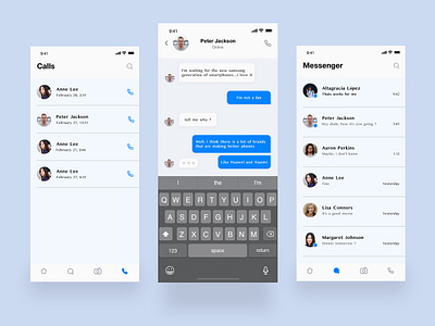 Messenger Concept app design chat app design messenger messenger app ui ui ux ux