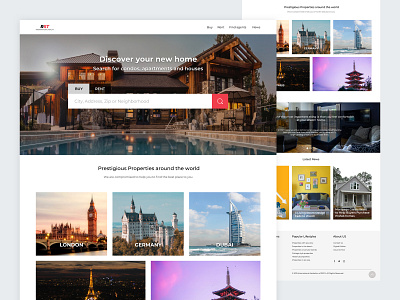 Real Estate clean graphic design home page real estate ui web webdesign website