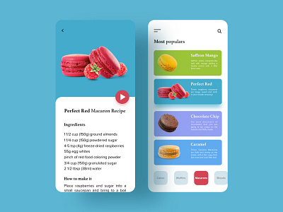 Pastry app app appdesign clean colorful ui ux vector