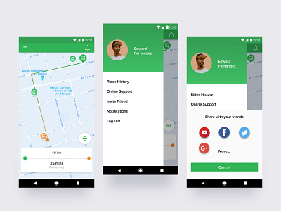 Bus App app app design clean design maps project transport ui ux vector