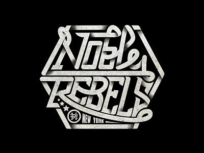 Noble Rebels artwork t shirt typography