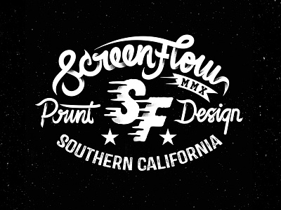 Screen Flow Print and Design art artwork design lettering logo t shirt typography