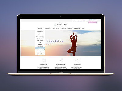 Purple Yoga Website graphic design ui ux website yoga