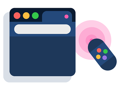 Browser Control app banner browser chrome color palette icon illustration logo photoshop vector