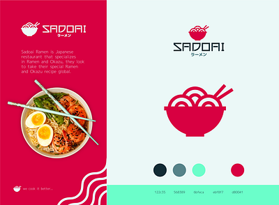 Sadoai branding food japanese logo minimalist restaurant typography
