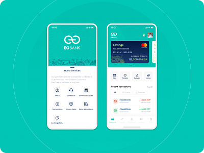 EG Bank app app colour design icon ui