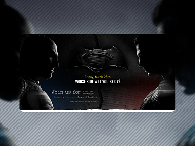 Batman V Superman Premiere Website branding design ui uiux web webdesign website