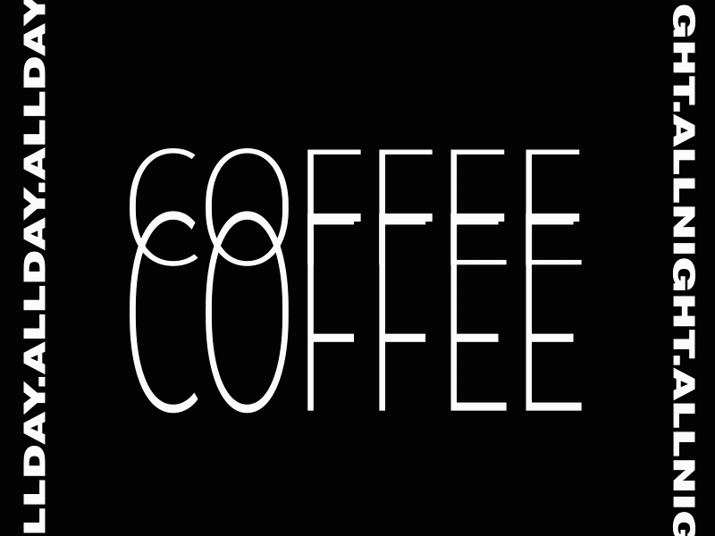 The Coffee GIF graphic graphic design motion animation motion graphic typography