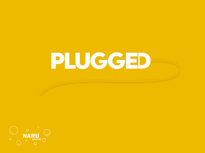 Plugged Unplugged yellow typography
