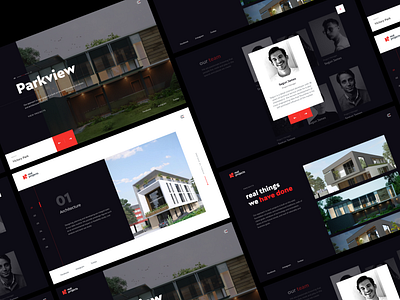 Dark theme Architecture website